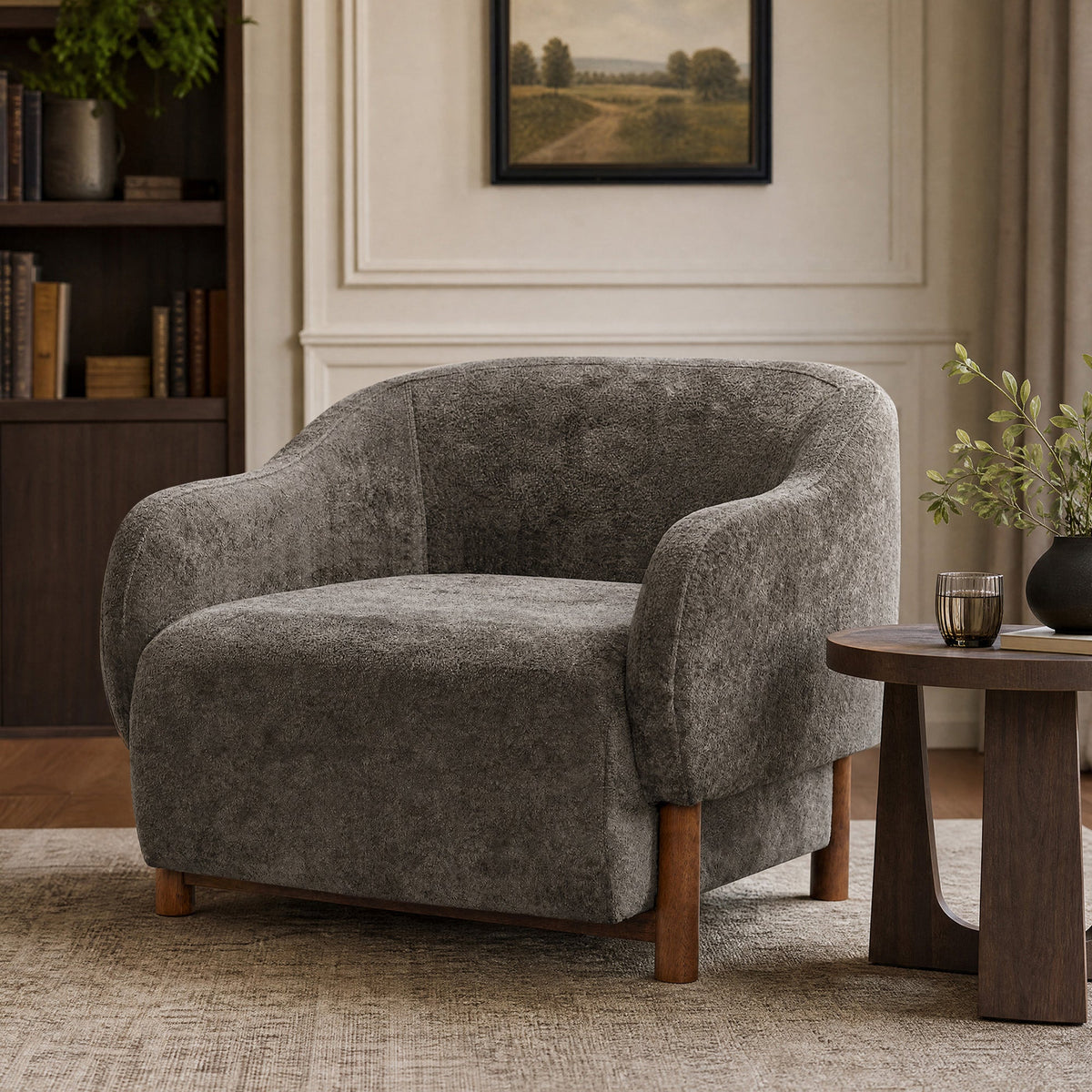 Bastian Accent Chair in Gray