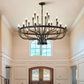 Daxton Black Iron 24-Light Chandelier 39.3 inch