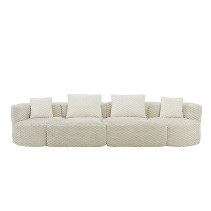 Montague Bubble Velvet Modular Sectional Sofa – 137.8" Free-Form Couch
