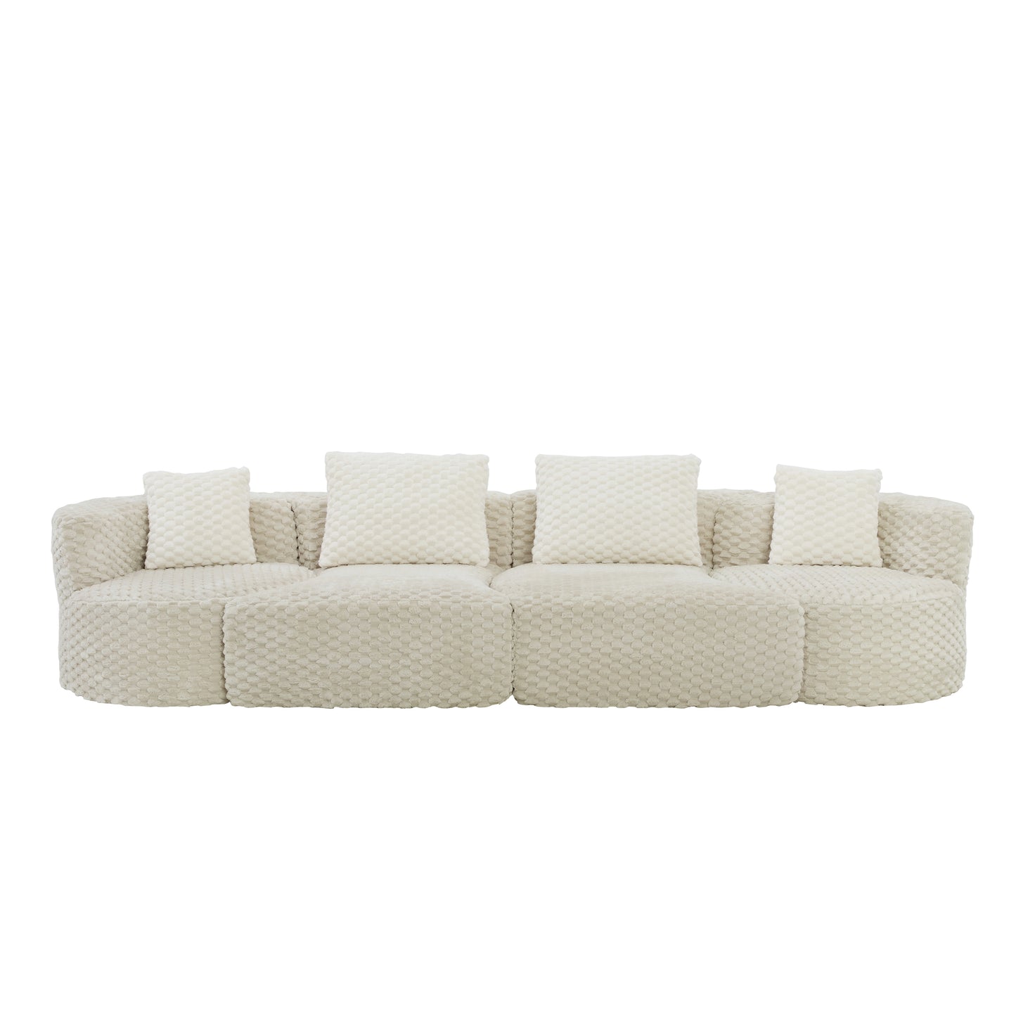 Montague Bubble Velvet Modular Sectional Sofa – 137.8" Free-Form Couch
