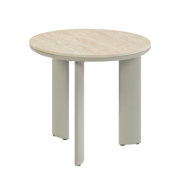 Ingram Light Gray Synthetic Wood End Table