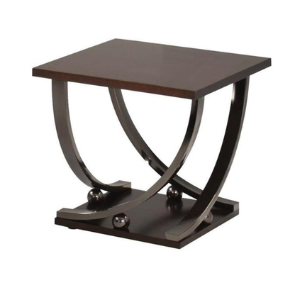 Isiah Dark Brown Metal End Table