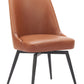 Keppel Swivel Dining Chair (Set of 2) in Brown