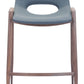 Desi Counter Stool (Set of 2) in Azure Gray & Walnut