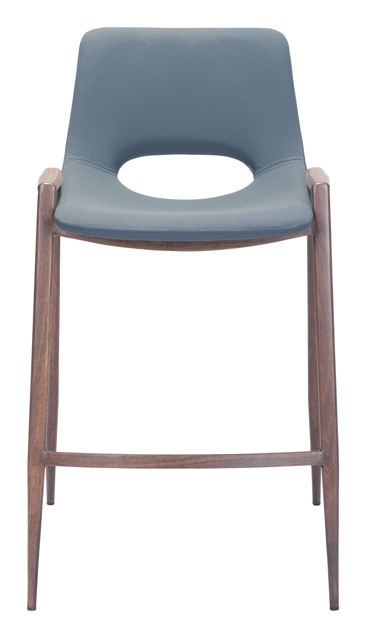 Desi Counter Stool (Set of 2) in Azure Gray & Walnut