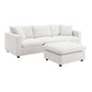 Modern 3 Seat Sofa w/ Ottoman 100" (4 Colors)