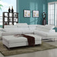 Leather L-Shaped Corner Sectional Sofa 124" | Modern 2-Piece Sectional Couch in a bright living room with modern decor.