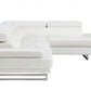 Leather L-Shaped Corner Sectional Sofa 124" | Modern 2-Piece Sectional Couch in sleek white design with minimalist aesthetics.