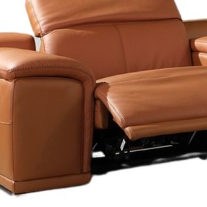 Italian Leather Power Reclining Corner Sectional Sofa