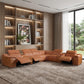 Italian Leather Power Reclining Corner Sectional Sofa