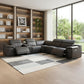 Italian Leather Power Reclining Corner Sectional Sofa