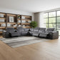 Italian Leather Power Reclining Corner Sectional Sofa