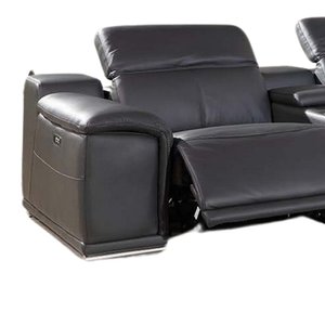 Italian Leather Power Reclining Corner Sectional Sofa