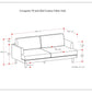 Livingston MCM Styled Fabric Sofa Loveseat, Charcoal Gray 76" - Revel Sofa 