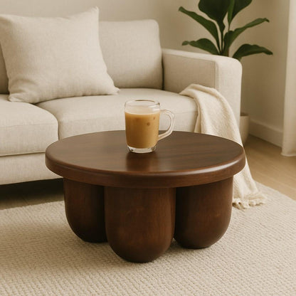 Calantha Brown Wood Coffee Table