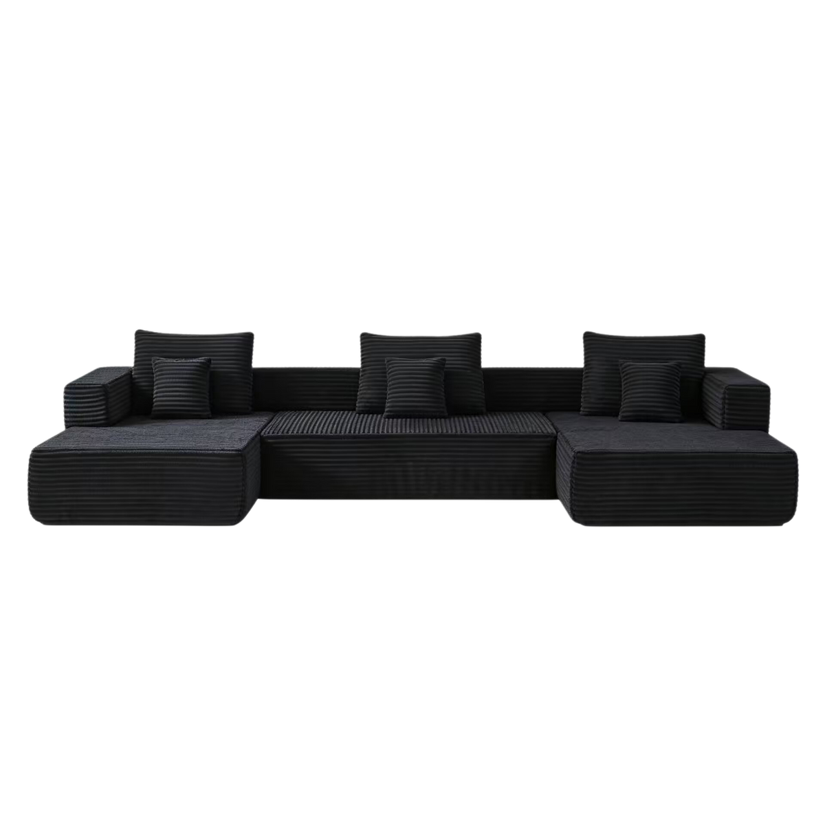 Sorrel U-Shaped Modular Sofa - Black (4)