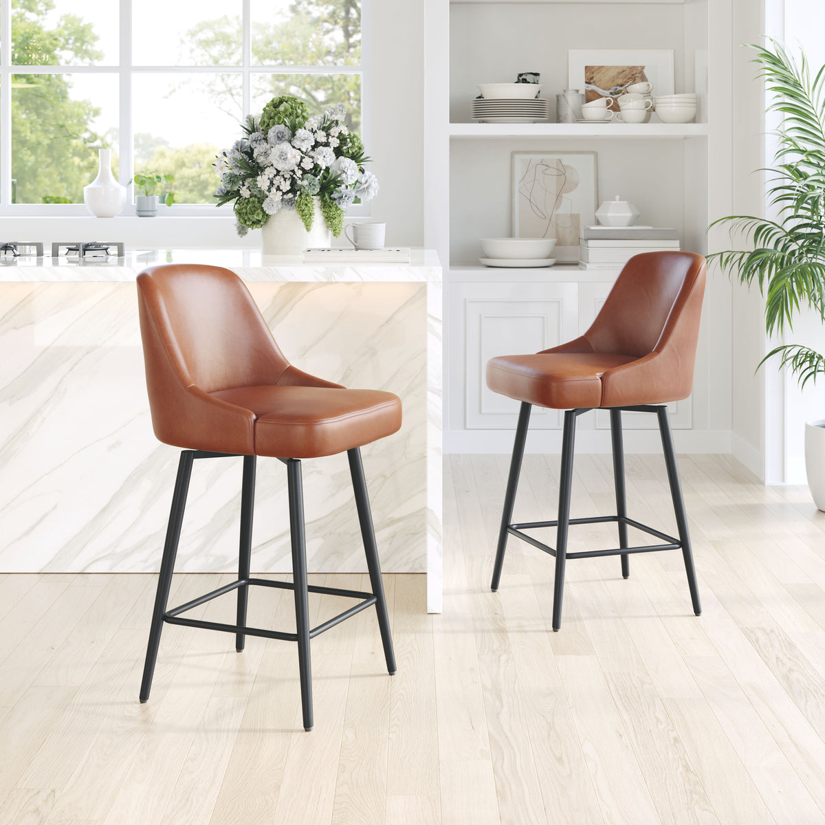 Keppel Brown Swivel Counter Stool