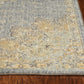 Slate Gray And Orange Wool Medallion Area Rug | 9' x 13'