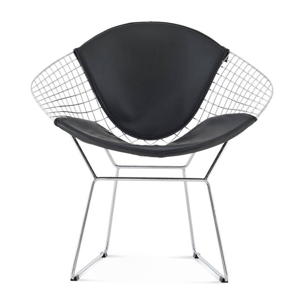 Henrietta Chrome Diamond Wire Lounge Chair – 33