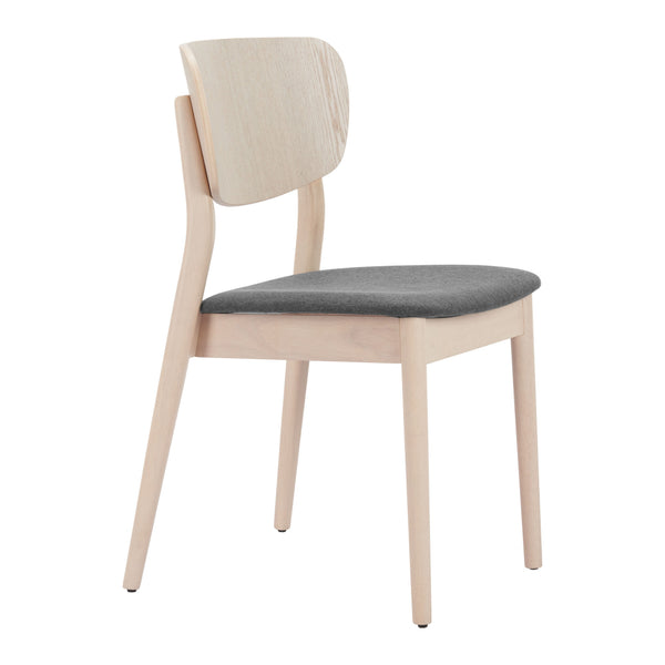 Kellua Dining Chair (Set of 2) in Gray & Natural