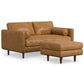 Morrison MCM Leather Sofa Loveseat 72' (2 Colors)