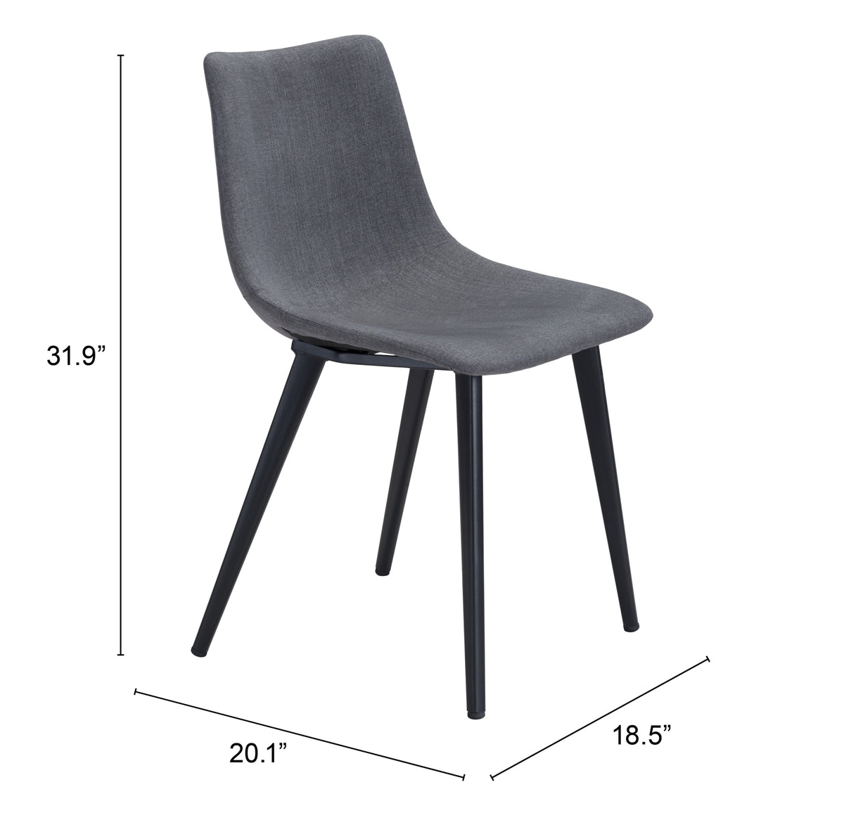 Daniel Dining Chair (Set of 2) in Gray