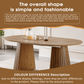 Extendable Oval Dining Table for 6 with a simple and fashionable design, featuring a smooth finish and artistic details.