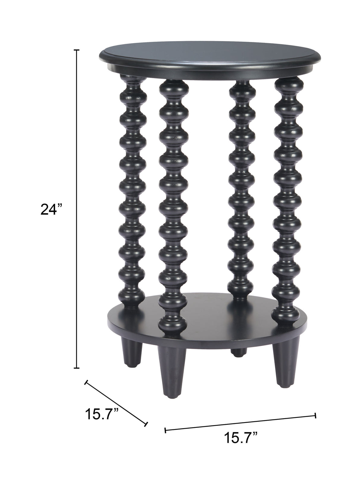 Gocce Black Side Table