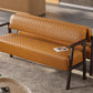 Belden Diamond-Quilted Faux Leather Bench