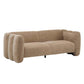 Tonson Boucle Sofa – 83” Curved Wave 3-Seater Sofa (3 Colors, Modern Sculptural Design) in plush boucle upholstery.