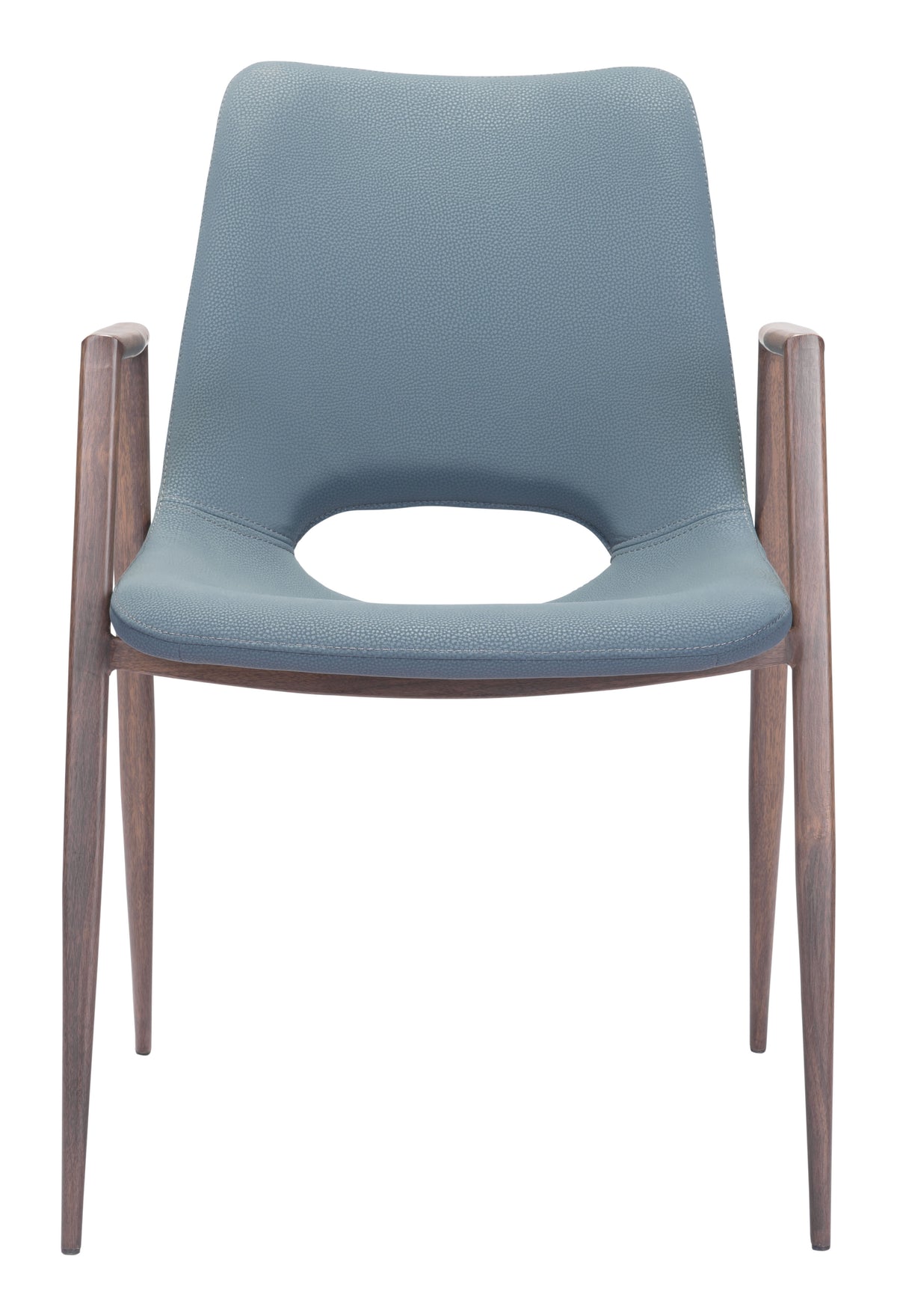 Desi Dining Chair (Set of 2) in Azure Gray & Walnut