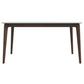 Mesa de comedor Mid-Century moderna de madera maciza con tapa blanca 'Lindsey' 