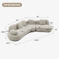 Meryl Curved Boucle Sofa