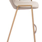 Desi Barstool (Set of 2) in Beige & Gold