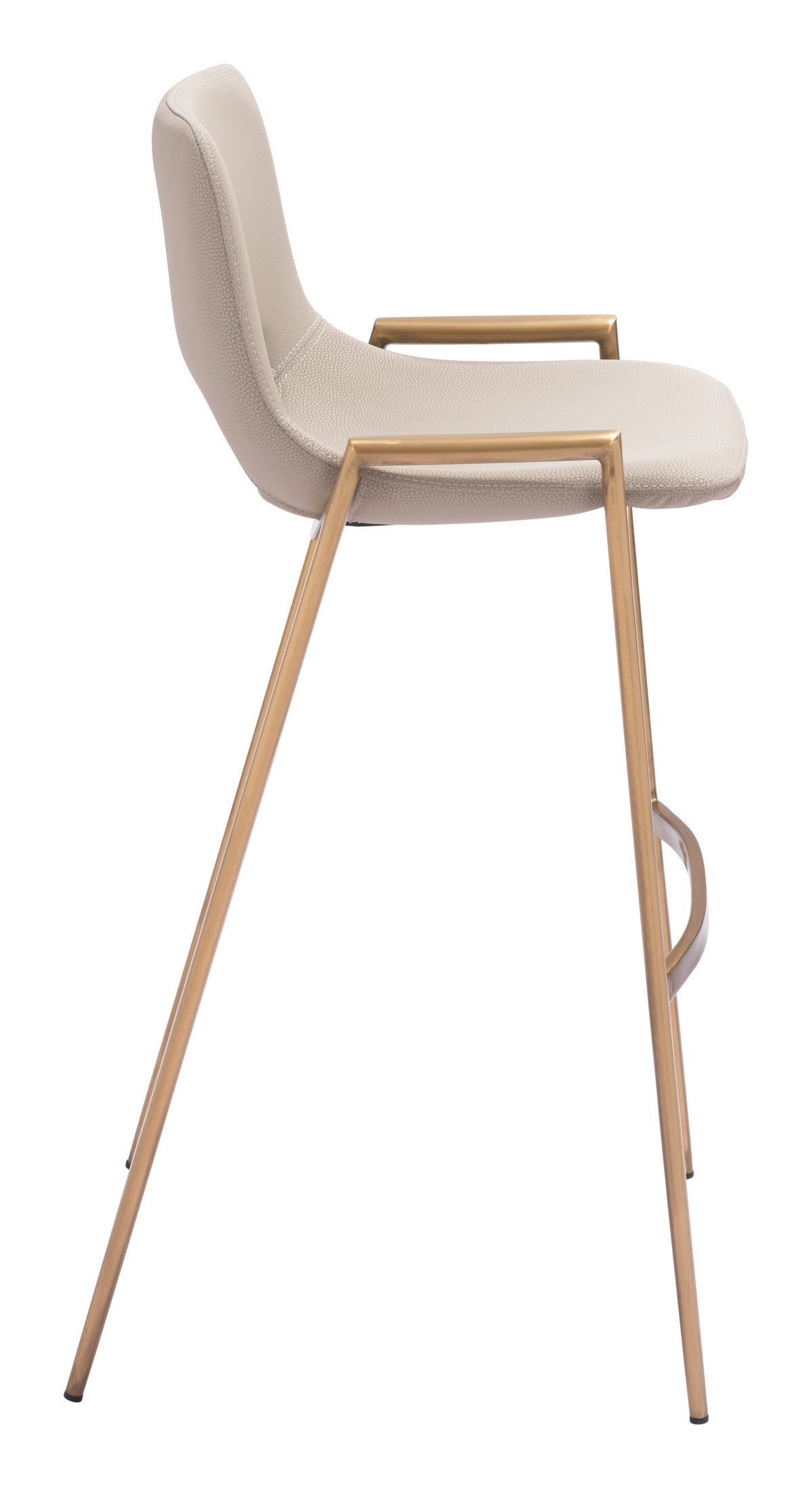 Desi Barstool (Set of 2) in Beige & Gold