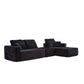 Bradwell Black Right-Side Chaise