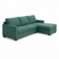 Modena L-Shaped Sectional Sofa - Velvet Antique Kelly Green - Velvet (1)