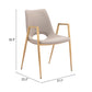Desi Dining Chair (Set of 2) in Beige & Gold