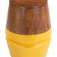 Tornos Side Table in Walnut & Yellow