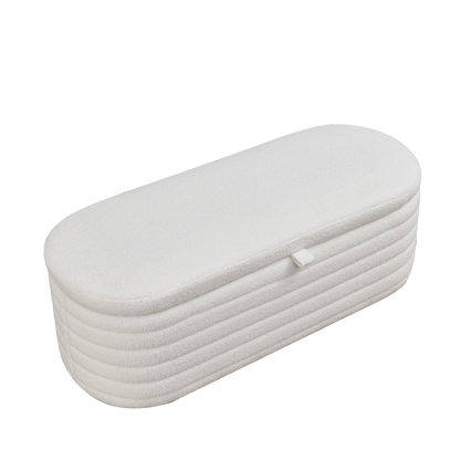 Modern Oval Ottoman Storage Bench 45.5" (6 Colors)