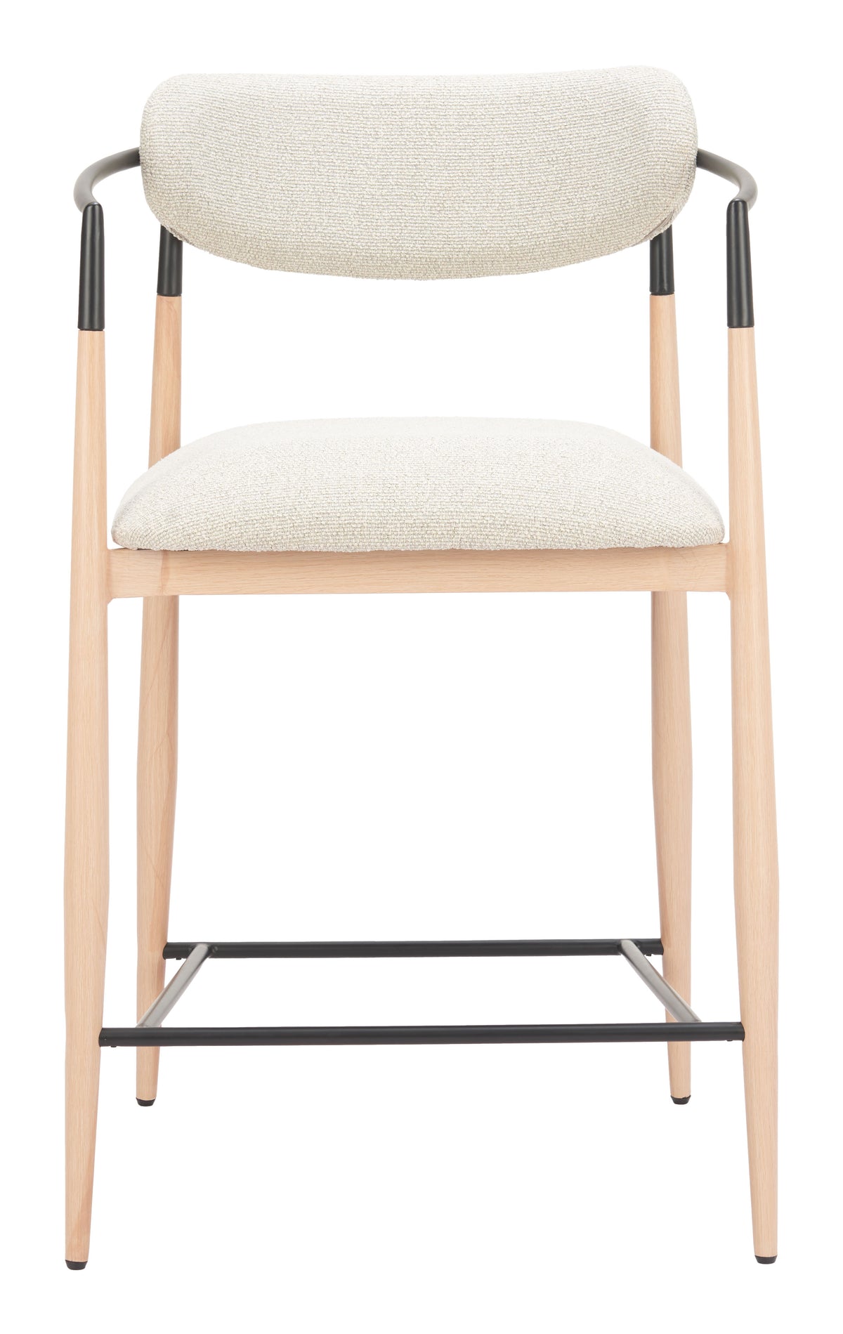 Equinox Oyster Gray & Natural Counter Stool