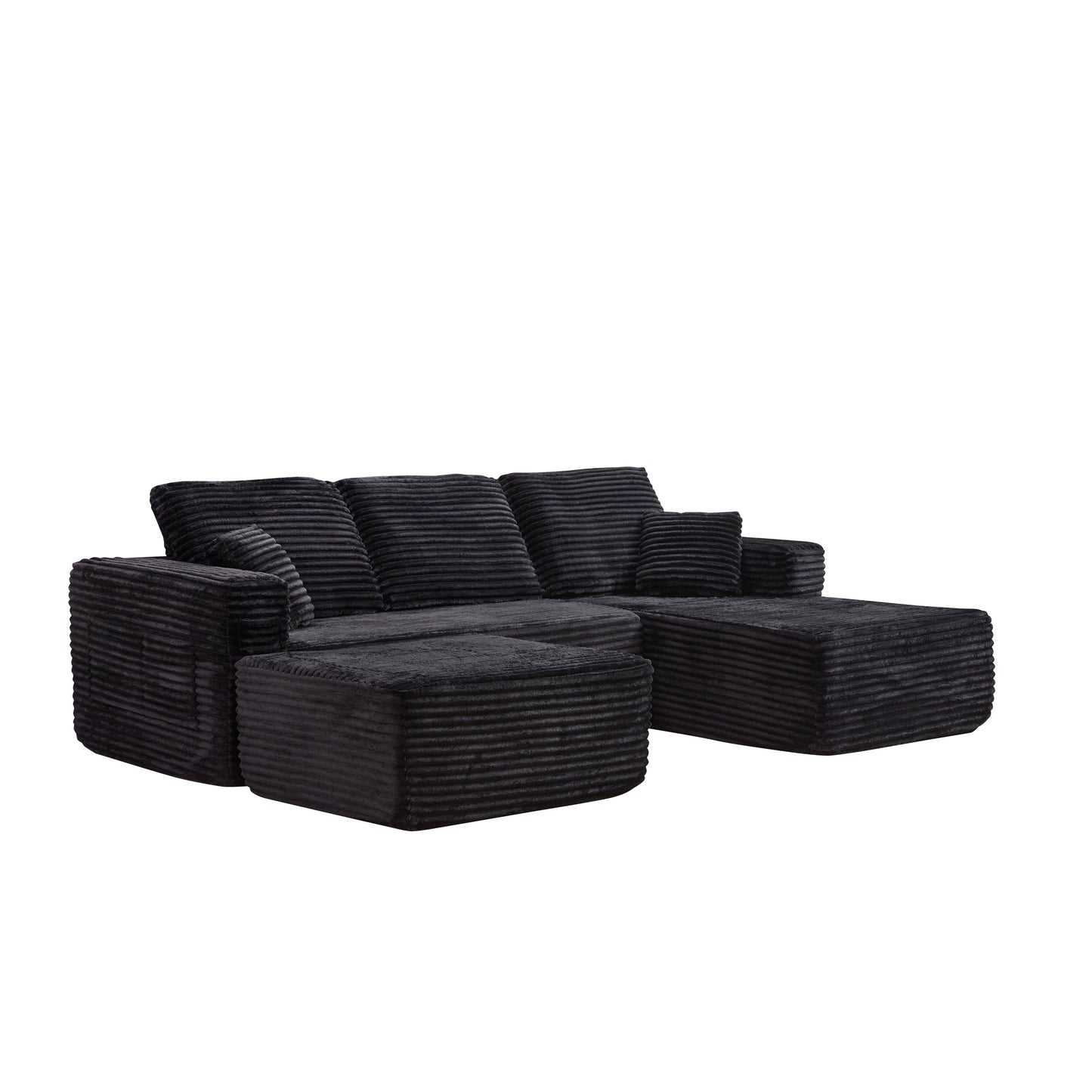 Bradwell Black Right-Side Chaise