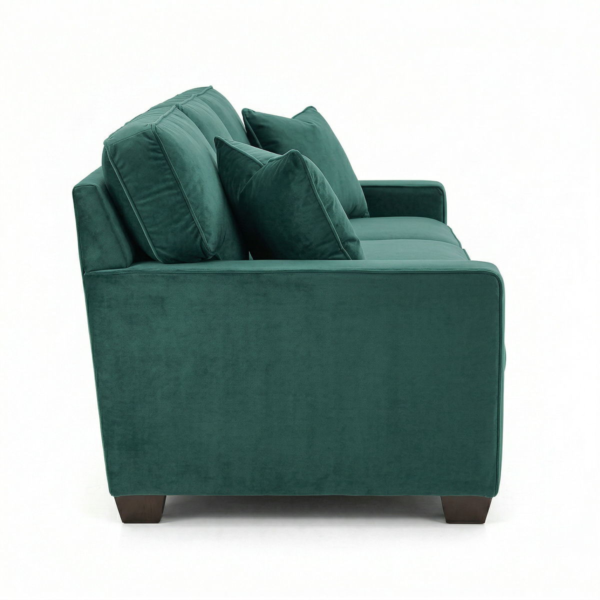 Clifford 2-Arm Sofa – Handcrafted in the USA, Custom Fabric Options - Velvet Antique Kelly Green - Velvet (11)