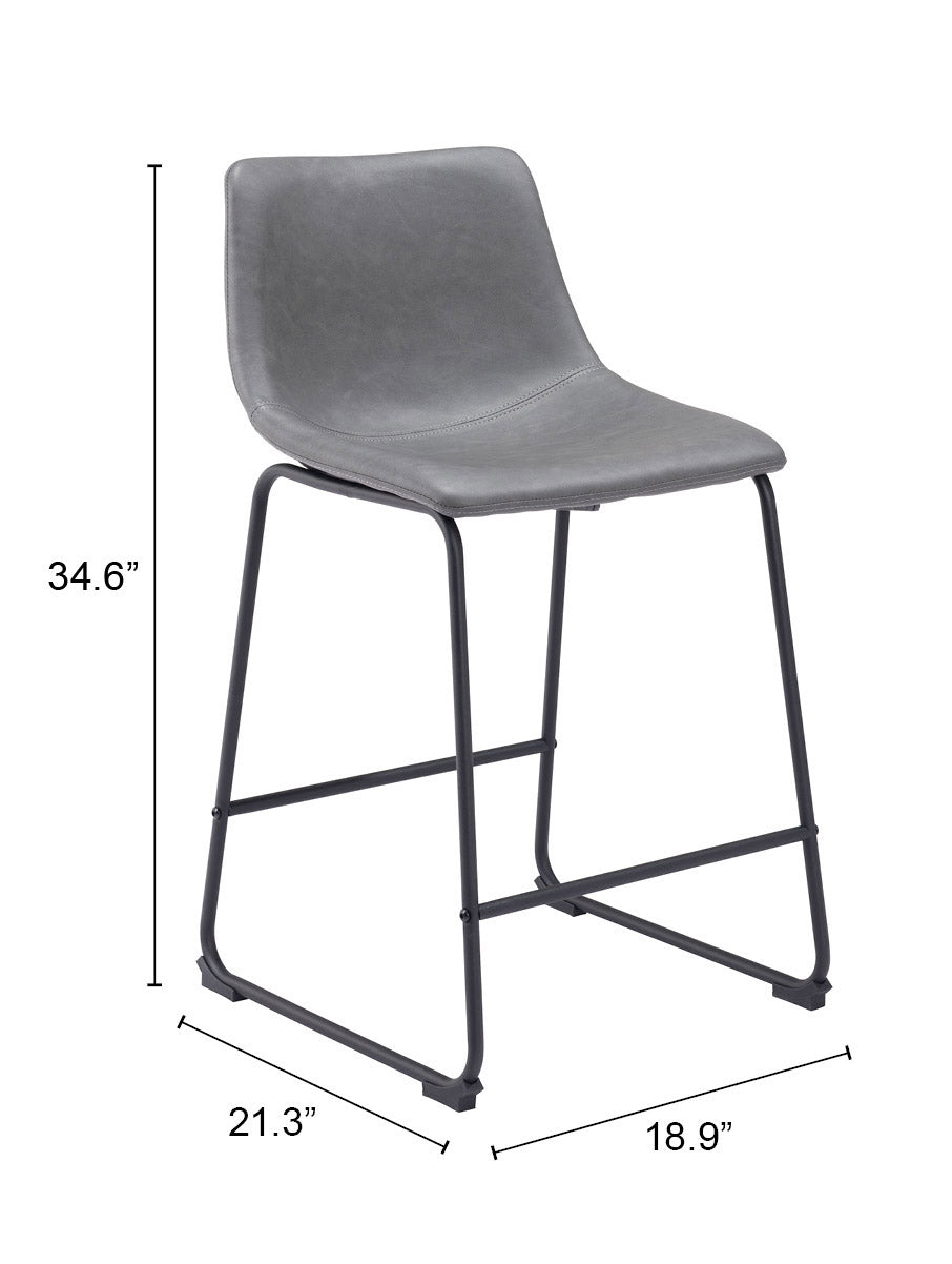 Smart Counter Stool (Set of 2) in Charcoal