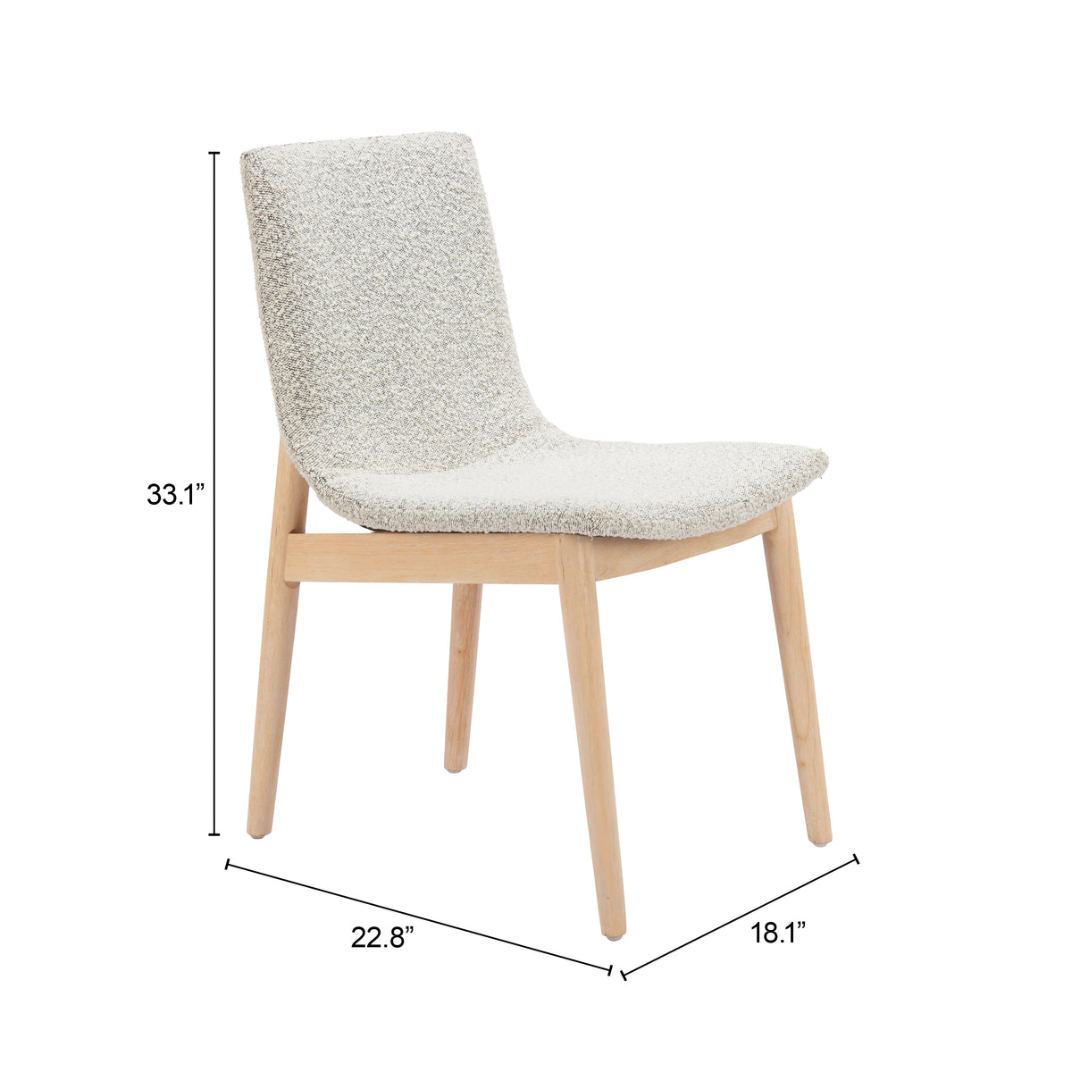 Raha Gray & Whitewashed Dining Chair (Set of 2)