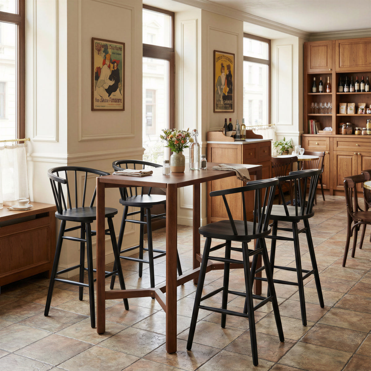 Stenger Barstool (Set of 2) in Black