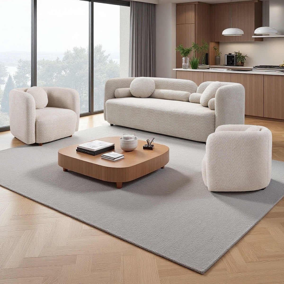 Gethin Boucle Sofa Set