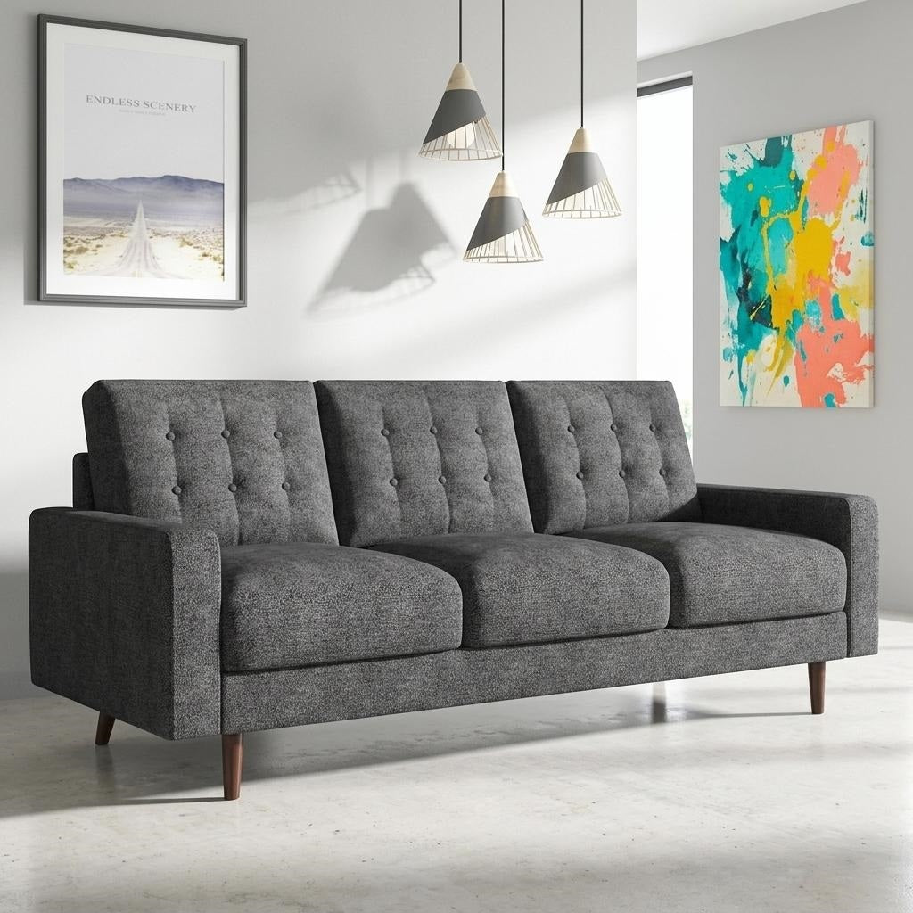 Noemi Tufted Fabric Sofa