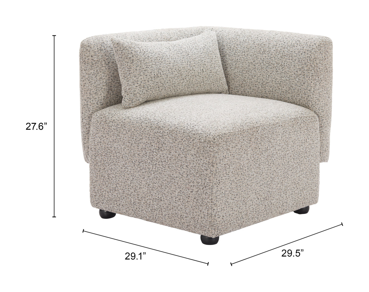 Simu Dune Greige Corner Chair