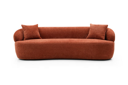 Percival Orange Boucle Sofa – 86.6" Sofa